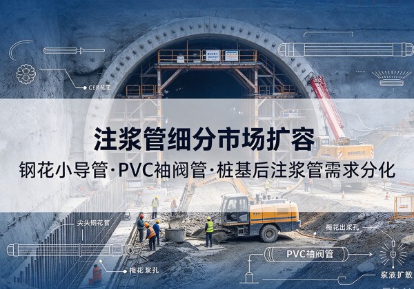 无极注浆管细分市场扩容，隧道钢花小导管、PVC 袖阀管、桩基后注浆管需求分化